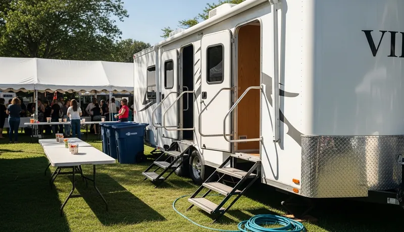 Vip Restroom Trailers services in Denton.