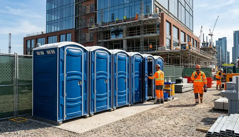 Corporate Event Portable Restroom Trailer Installation in USA in USA