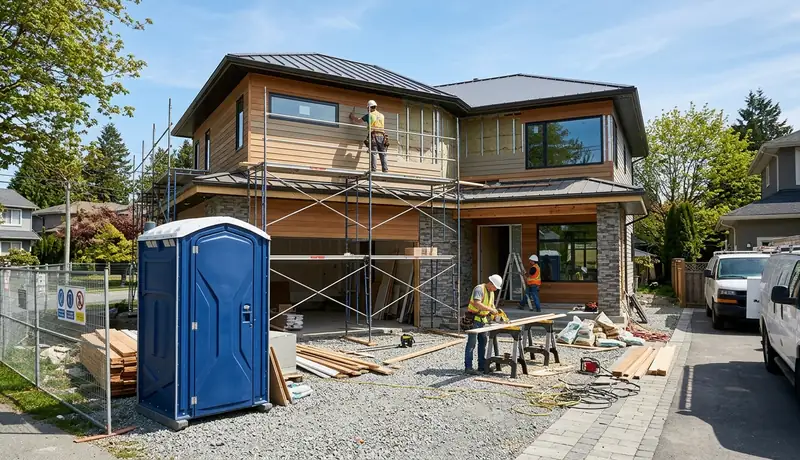 Residential Home Renovation Porta Potty Rental Project in USA in USA